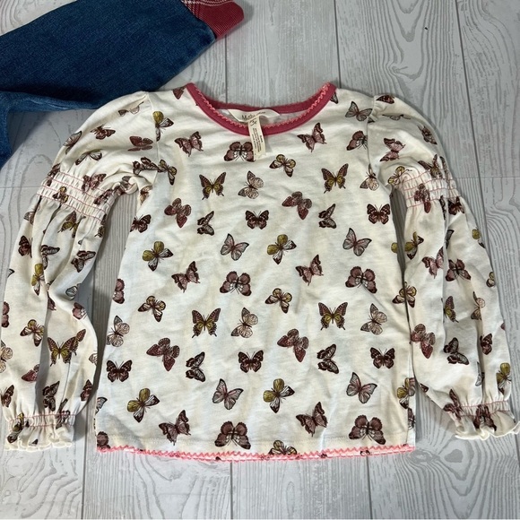 Matilda Jane Harvest Fit Jean Overalls Fall Flutter Set - Picture 6 of 13